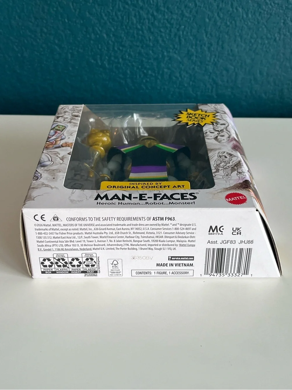 Masters of the Universe Origins Man-E-Faces Sketchbook Series NWT